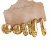 European and American Fashion C-shaped Twist and Water Drop Earrings, 3-Piece Geometric Set for Women.