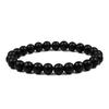 8mm Unisex Elastic Bracelet with Tiger Eye & Volcanic Stone