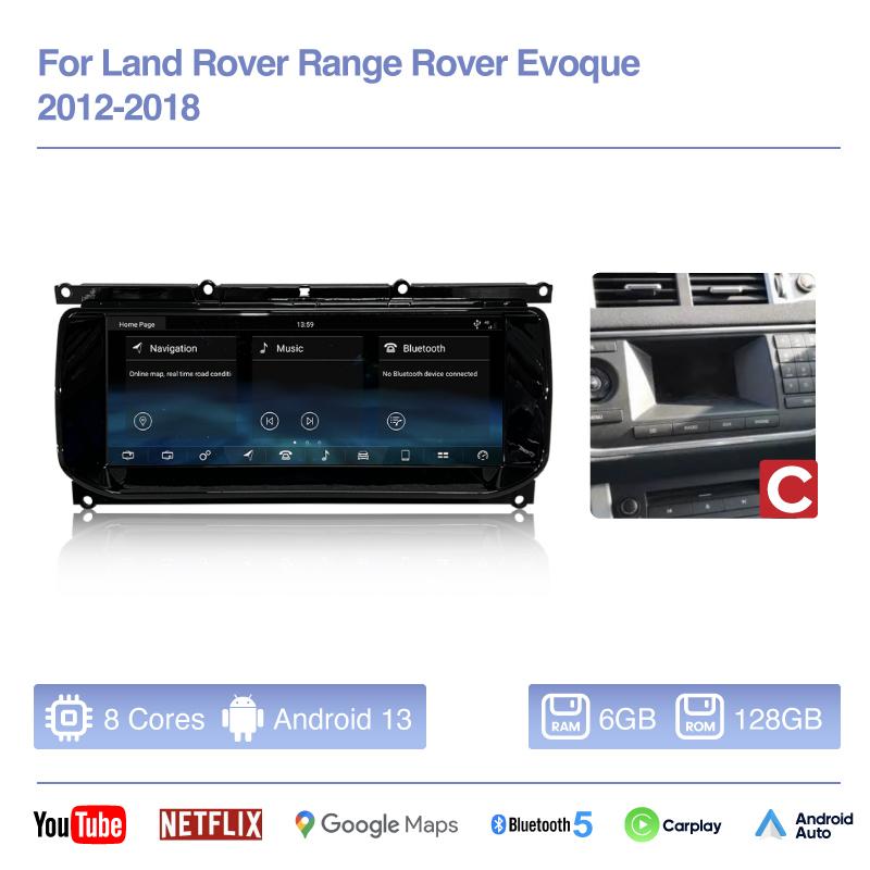 10.25" Car Multimedia Video Player For Land Range Rover Evoque 2012-2018 GPS Navigation Radio Android12 8+256G CarPlay 4G Host