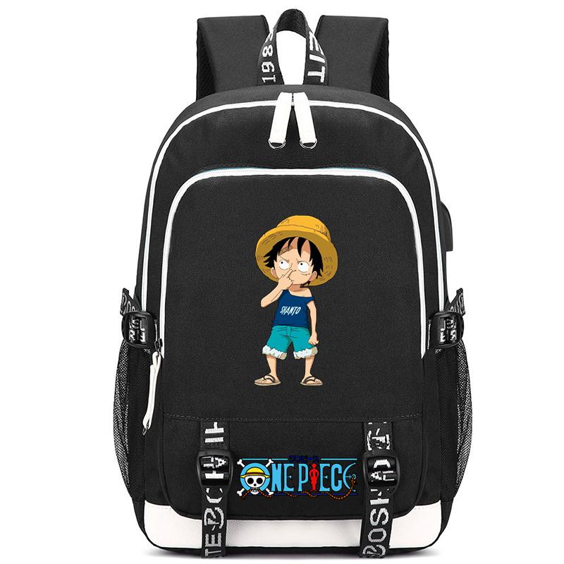 Anime One Piece Charge Versatile Bag Document Bag for Boy Girl Back To School Book Bag Large Capacity Student Goku Bag Men Women Leisure Travel Bag