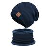 Soft Winter Beanie Hat Scarf Set Thicken Warm Wool Hat Cold Protection Thermal Knit Cap  Women/men