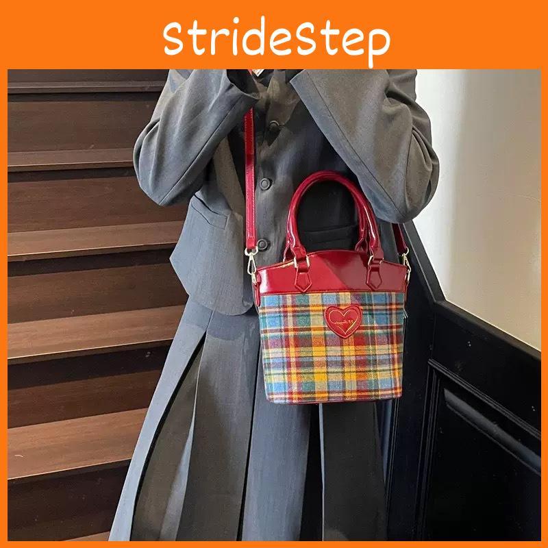 Fashion Checkered Splicing Pattern Women Casual Shoulder Bag For Daily Use