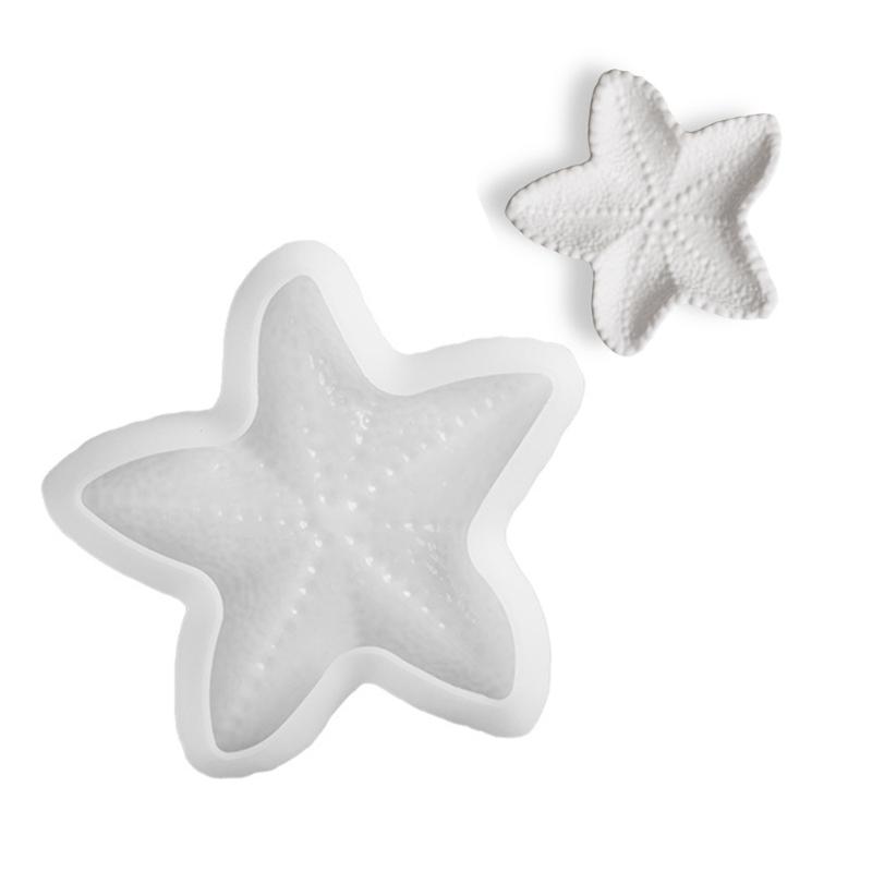 Practical Art Starfish Tray Mold Portable Accesory for Epoxy Resin Jewelry Plate and Candle Holder Home Decoration