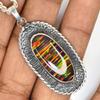 Natural Opal Necklace Fire 43 ct Multicolor 925 Sterling Silver October Birthday Birthstone