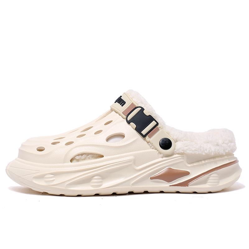 Fashion Winter Men'S Cotton Slippers Warm Shoes For Man Outdoor Clogs Sandals Indoor Male Non-Slip House Plush Warm Slippers