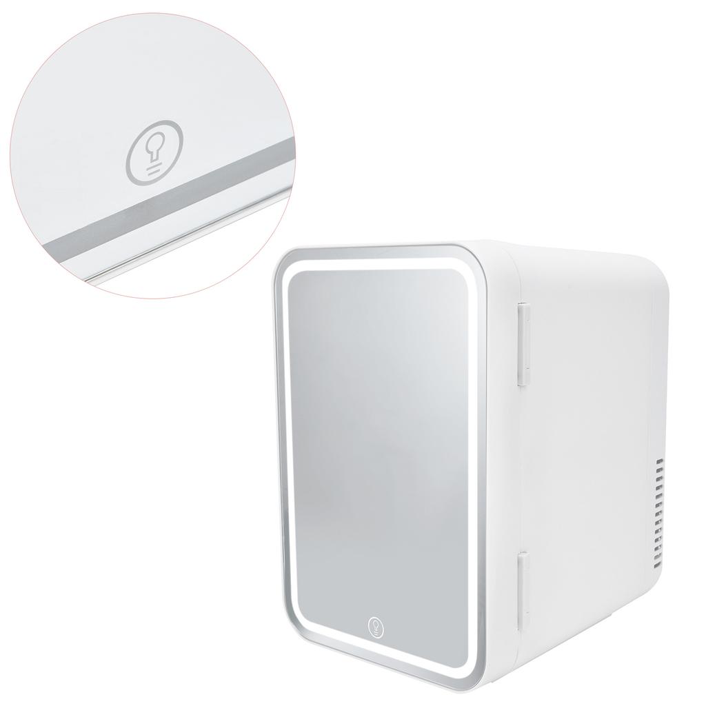 LED Makeup Fridge 8L Mirror Door Mini Fridge Portable Skincare Refrigerator for Car Travel