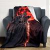 1pc Wolf Howling Moon Throw Blanket Soft Flannel, Cozy All Season Polyester Perfect for Home, Office