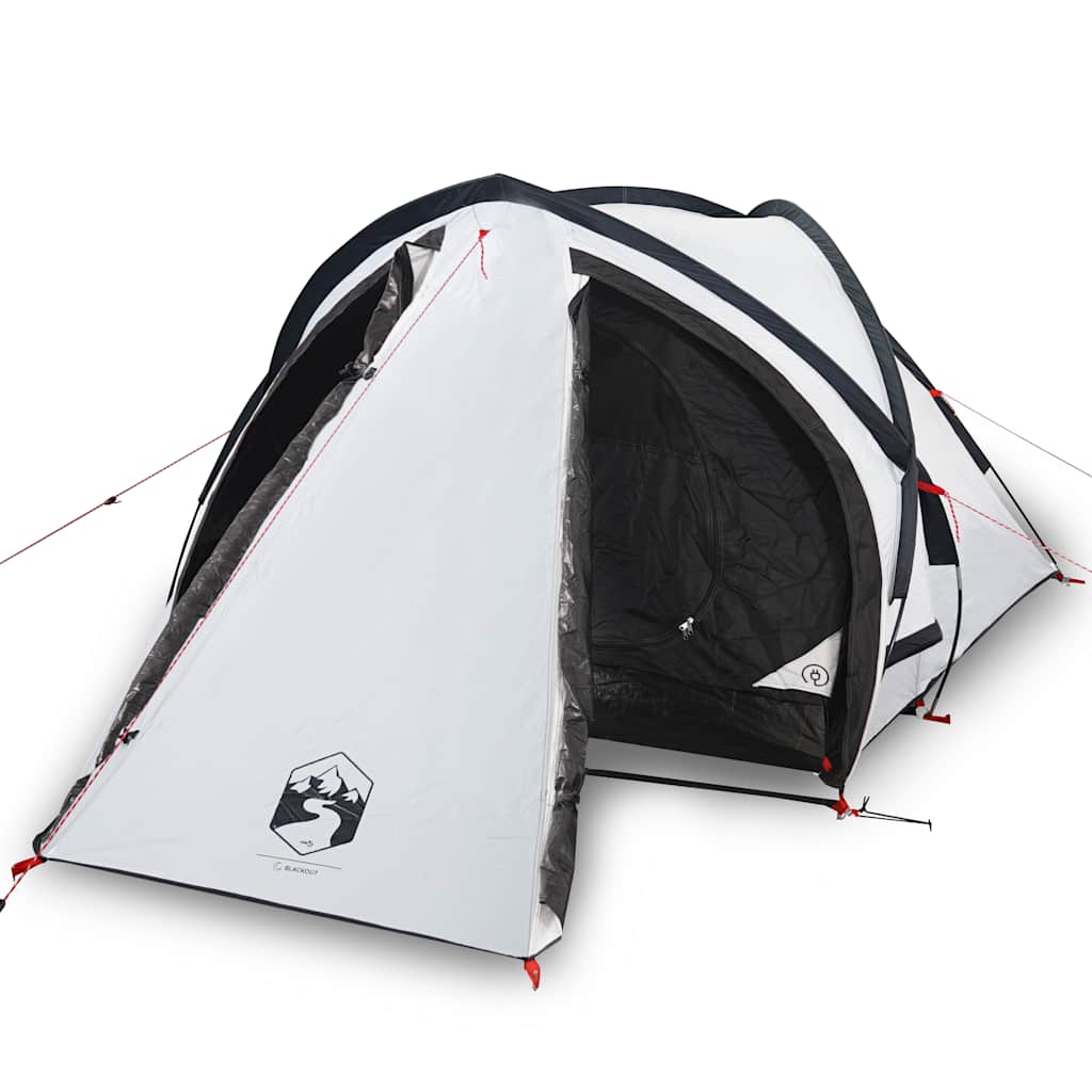 Dome Camping Tent for 2 Persons White & Dark Waterproof