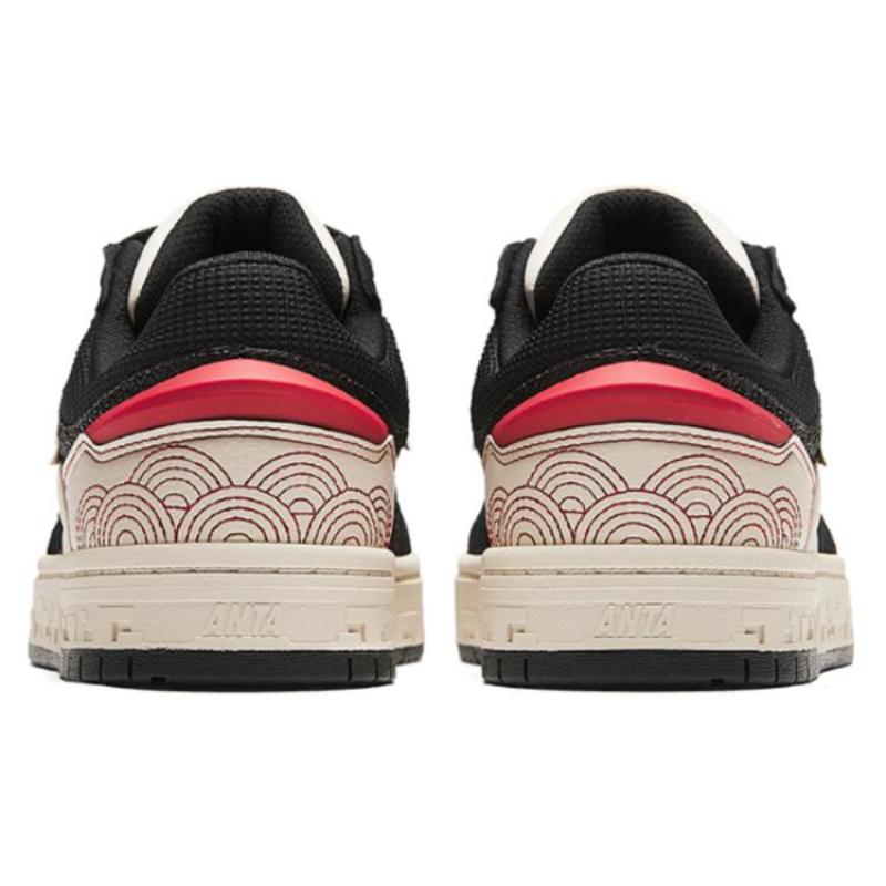 Anta Street Play Serie Abriebfest Atmungsaktiv Niedrig geschnittene Skateboard-Schuhe Herren Schwarz Weiß Sneaker 112418051-10