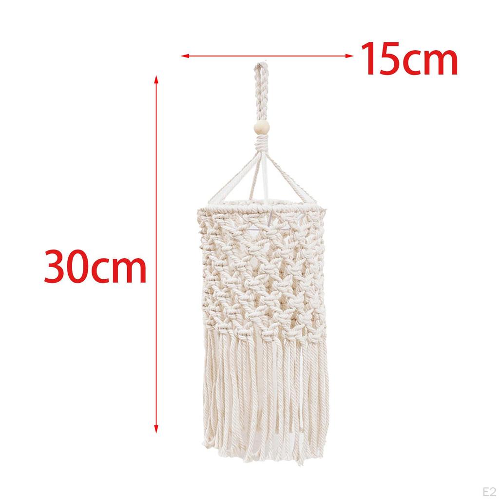 Bohemian Light Shade Hanging Pendant Cover Macrame Lampshade Boho Lamp for Coffee