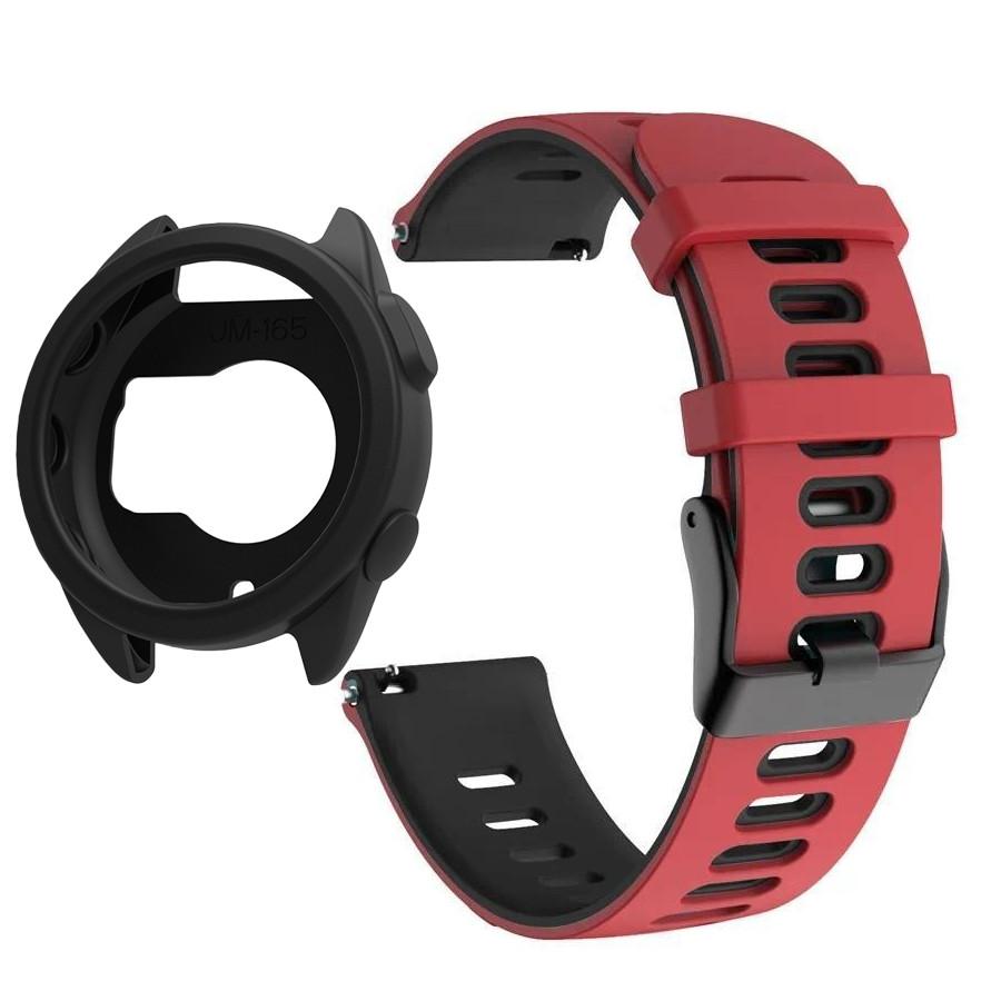 Silikonowe Etui+Pasek Do Garmin Forerunner 165 Miękki Sportowy Pasek do Zegarka Opaska na Nadgarstek Do Garmin Forerunner 165 Pokrowiec Ochronny