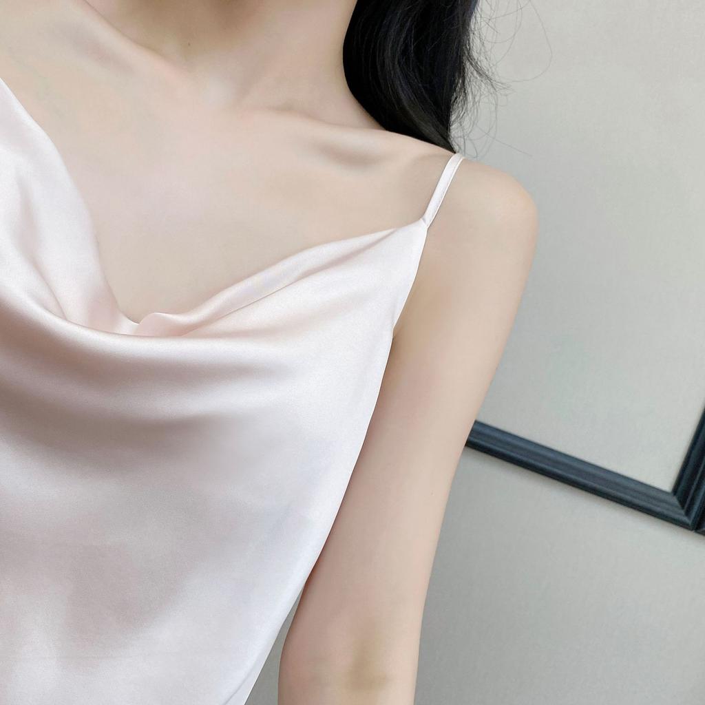 New product solid color suspender light luxury sexy small lace thunder lace nightdress women's slim home nightdress