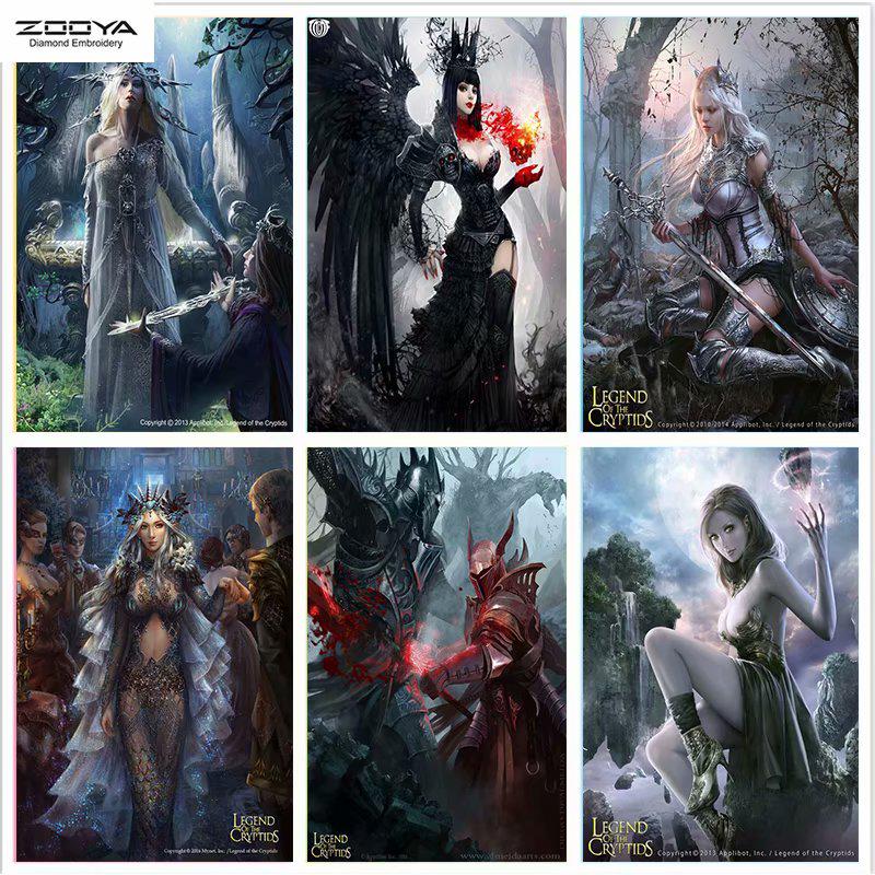 

ZOOYA DIY Полный дрель Алмазная картина Легенда о Cryptid Вышивка Стежок Мозаика Домашний Декор Подарок