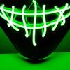 Halloween Light Up Mask PP Cold Light Ergonomic LED Scary Glowing Mask for Cosplay Fluorescent
