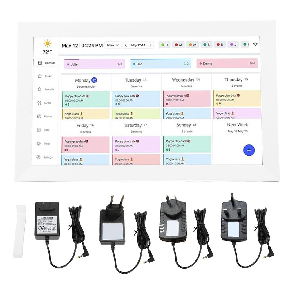 15.6 Inch Wall Planner Digital Calendar Chore Chart WiFi Smart Touchscreen Interactive Display Wall Desk Mount APP Control 32GB