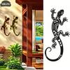 1/2PCS Iron Gecko Wall Decorations, Suitable For Home Garden Courtyard Decoration, Door Frame Decoration Home Beautification En