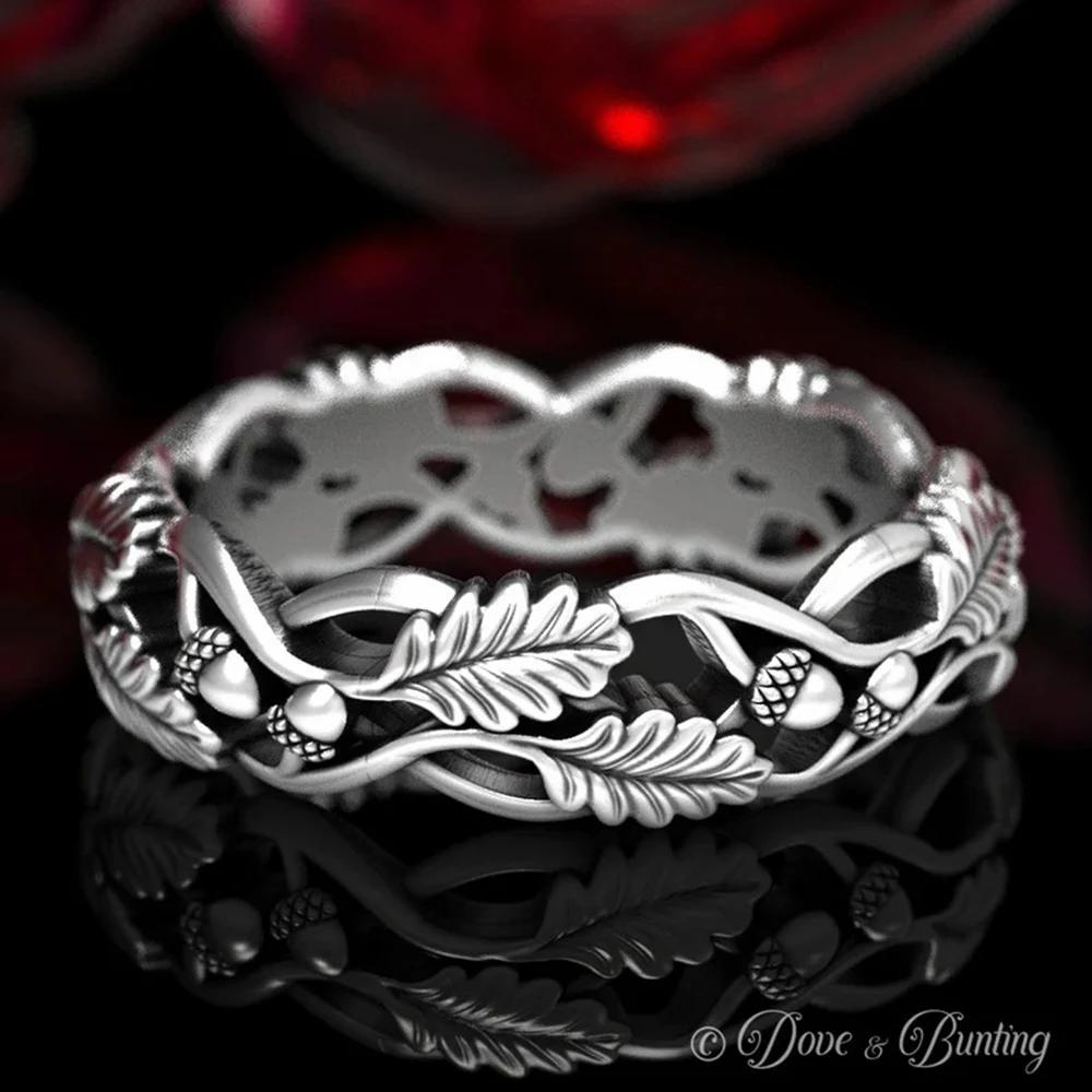 

Personalized Simple Creative Trend Niche Personality able Branch and Leaf Twist Pattern Women s Retro Accessories Ring 11