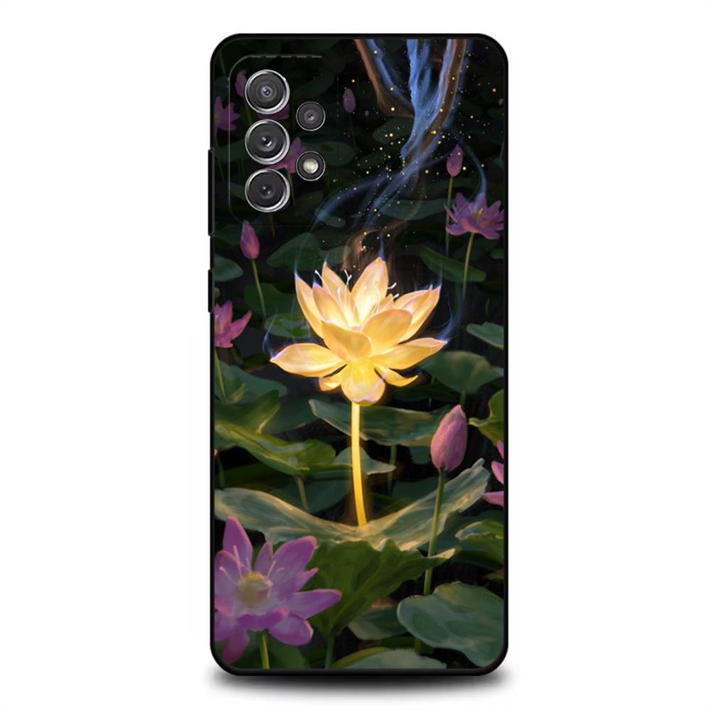 Flower Of Life In Lotus Phone Case For Samsung S25,S24,S21,S22,S23,S30,Ultra,S20,Plus,Fe,Lite,Note,10,9,5G Black Cover