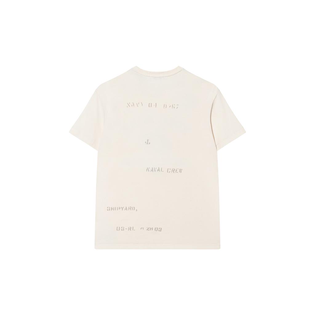Polo Ralph Lauren Letter And Number Print Crew Neck Short Sleeve T-Shirt Men Tops Washed-White MNPOTSH1N822063-100