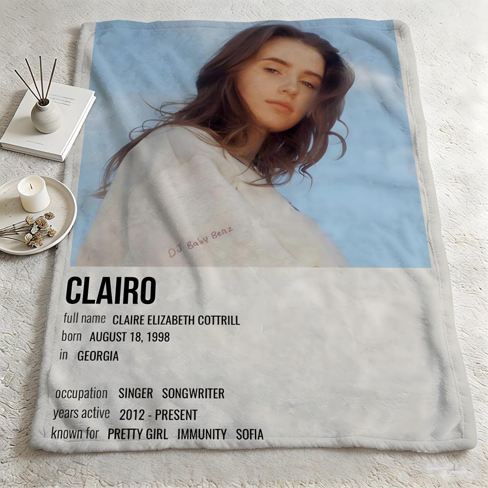 music CClairoo Throw Warm Soft Flannel Blanket Multiuse for Sofa Bed Camping Travel Nap