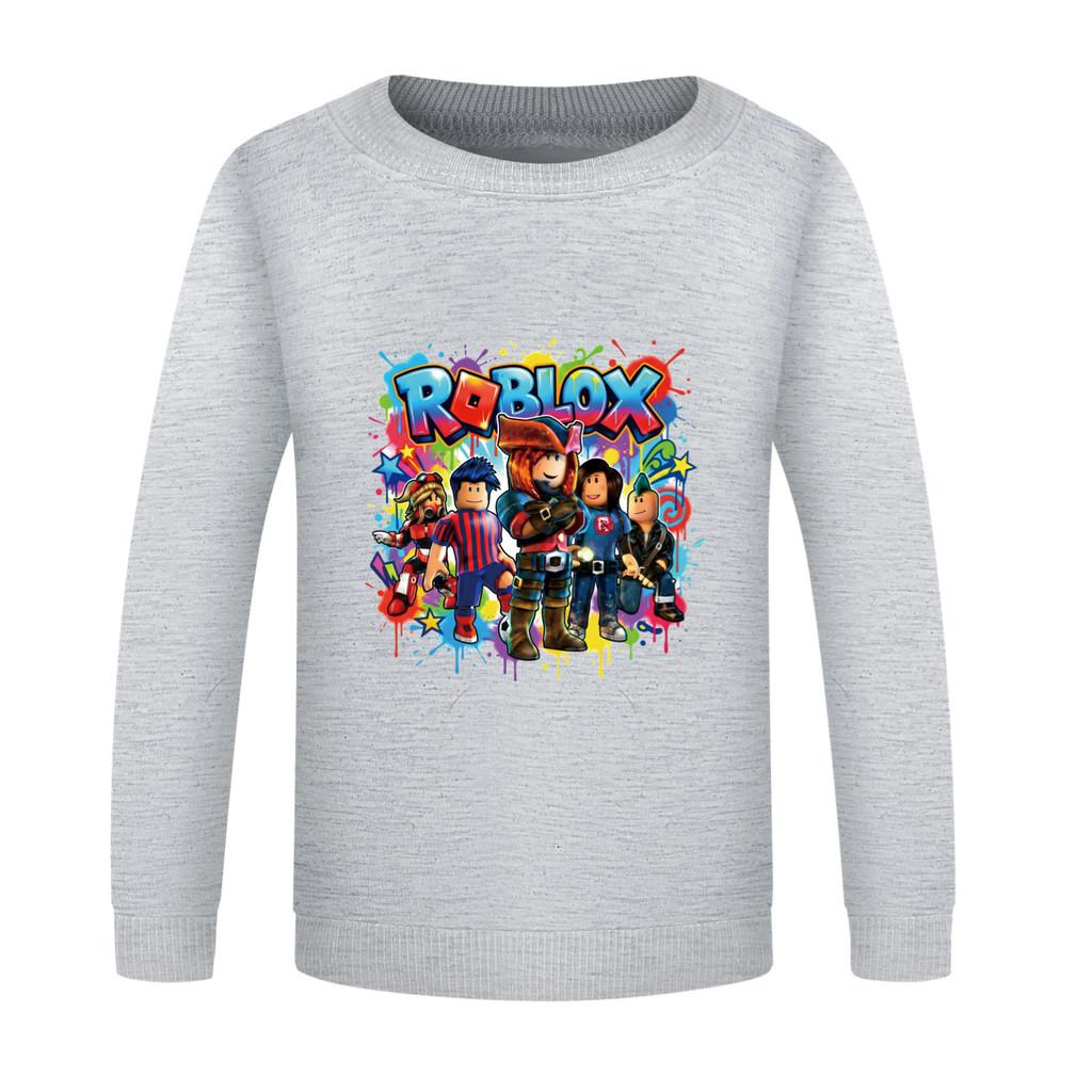 5578 Kids Boys Girls Roblox Printed Outdoor Round Neck Long Sleeves Sweatshirt
