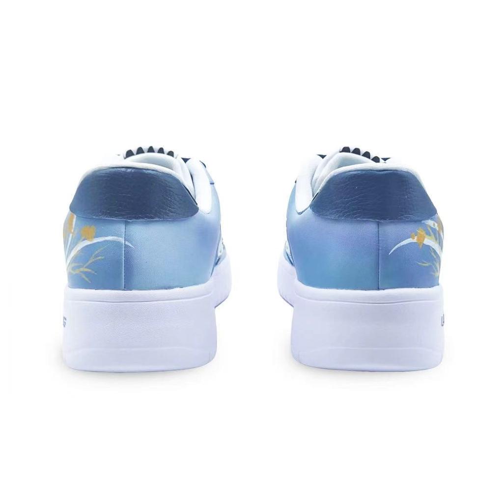 Li Ning Floating Boat Synthetic Leather Cushioning Coverage Abrasion Resistant Slip Resistant Low top Skateboard Shoes AGCS419-1(Team1553-)