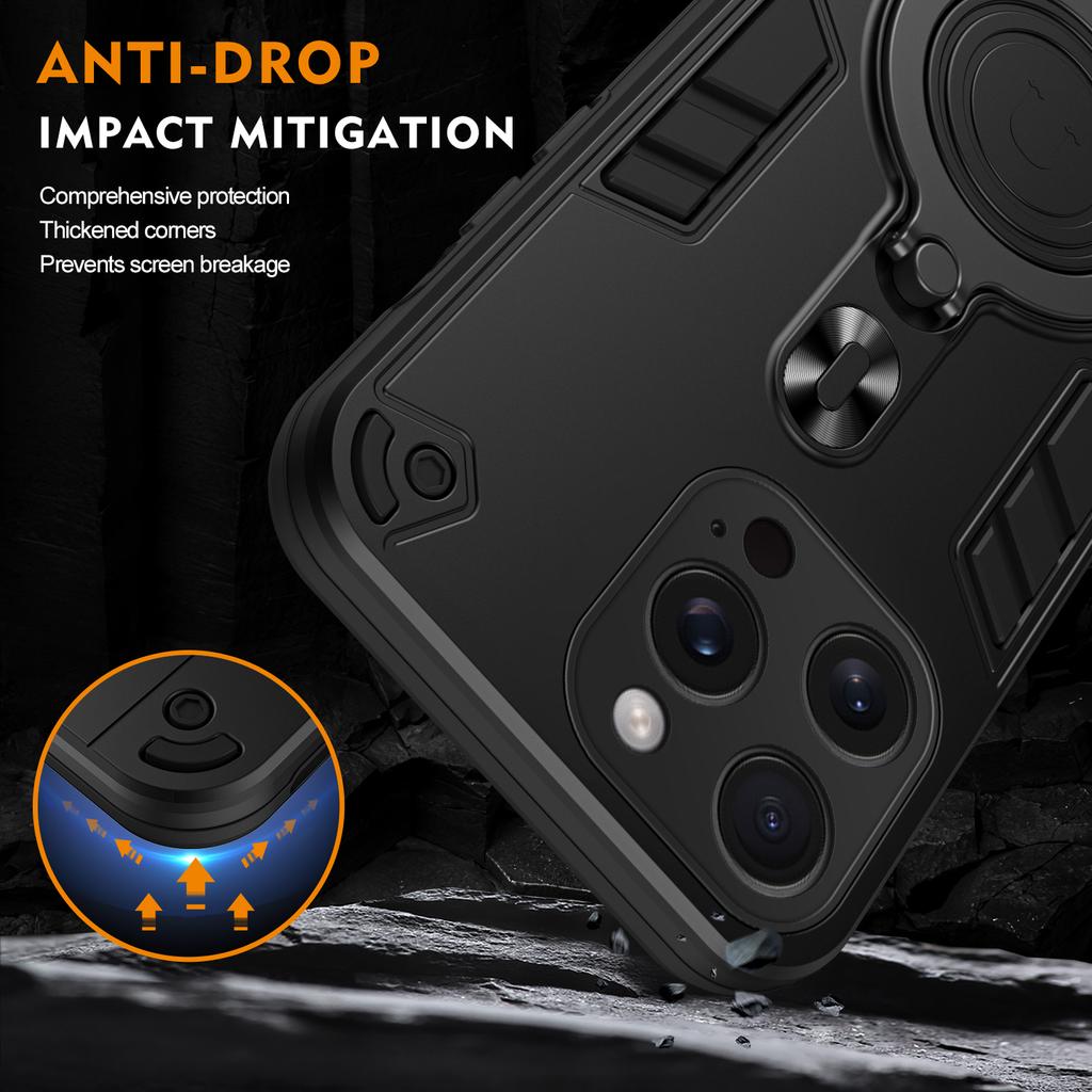 New 360 ° Rotating Metal Car Bracket Ring Reverse Magsafe Magnetic Armor Phone Case For iPhone 16 Pro Max 12 13 15 14 Pro Max