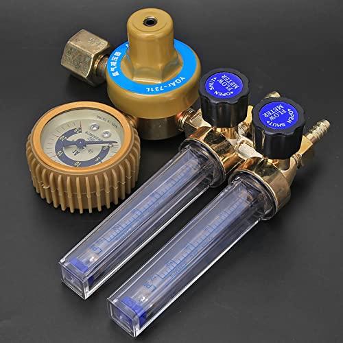 Argon Pressure Regulator, Argon CO2 Regulator, Pressure Reducer, 0.25MPa, Double-Pipe, Dual Flow Meter, Gas Flow Meter, Argon Gas Regulator, Gas Flow