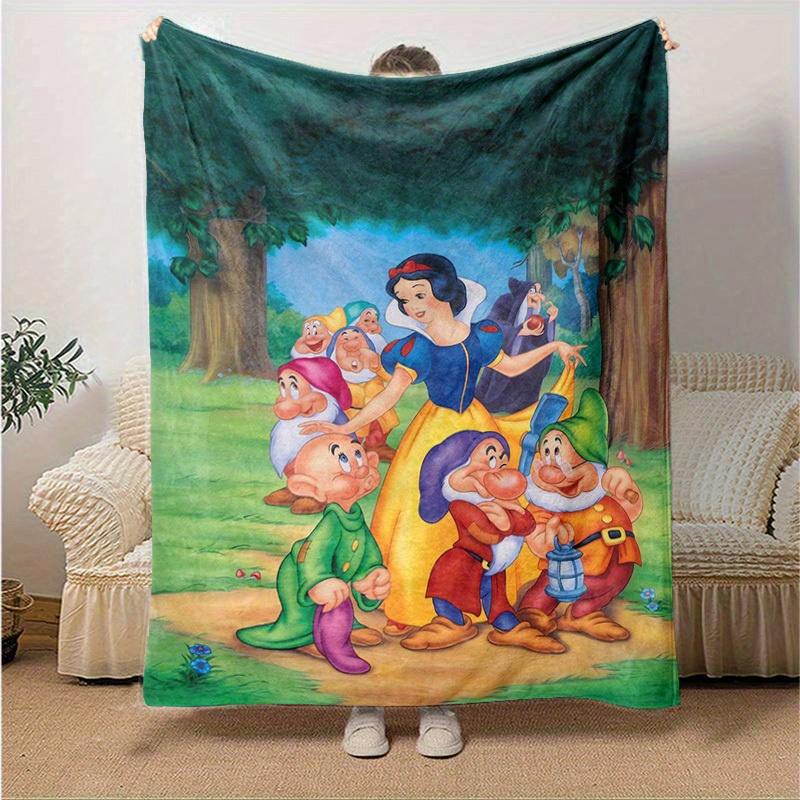 

1pc, Snow White and the Seven Dwarfs Home Decor Gift Cozy Blanket for Bedroom, Living Room, Travel, Camping, Car 130x150cm