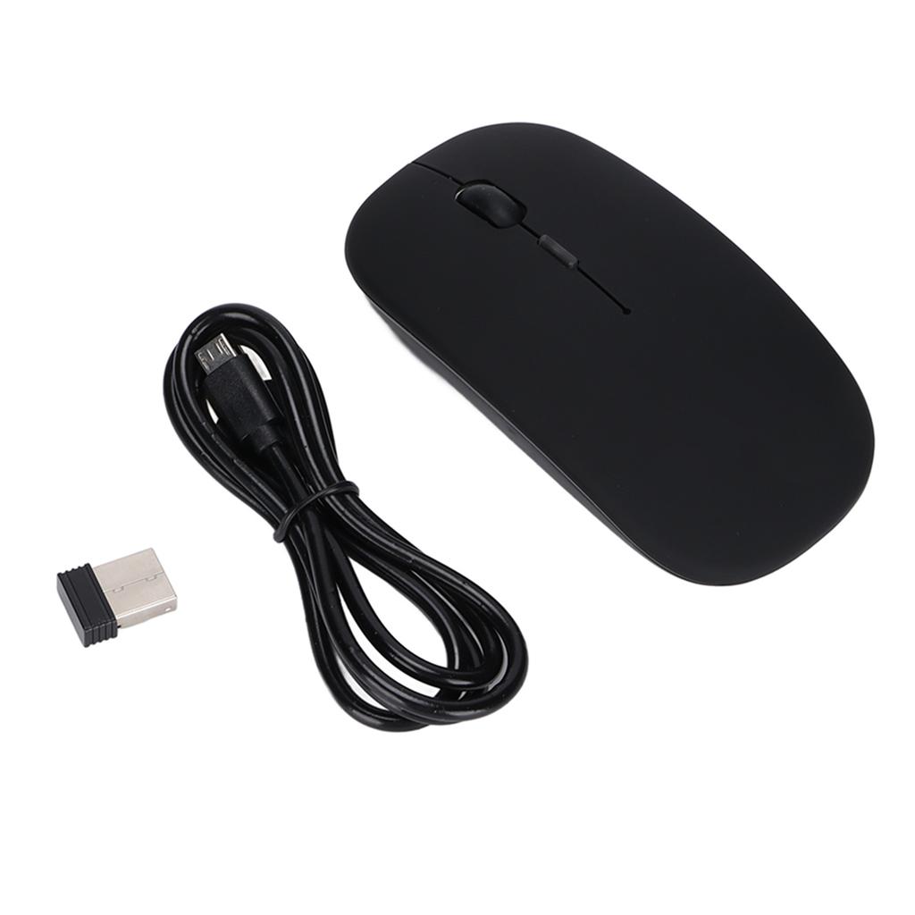 Wireless Optical Mouse 2.4GHz DPI Regulation Silent Switch Colorful Lights Office Light MouseBlack