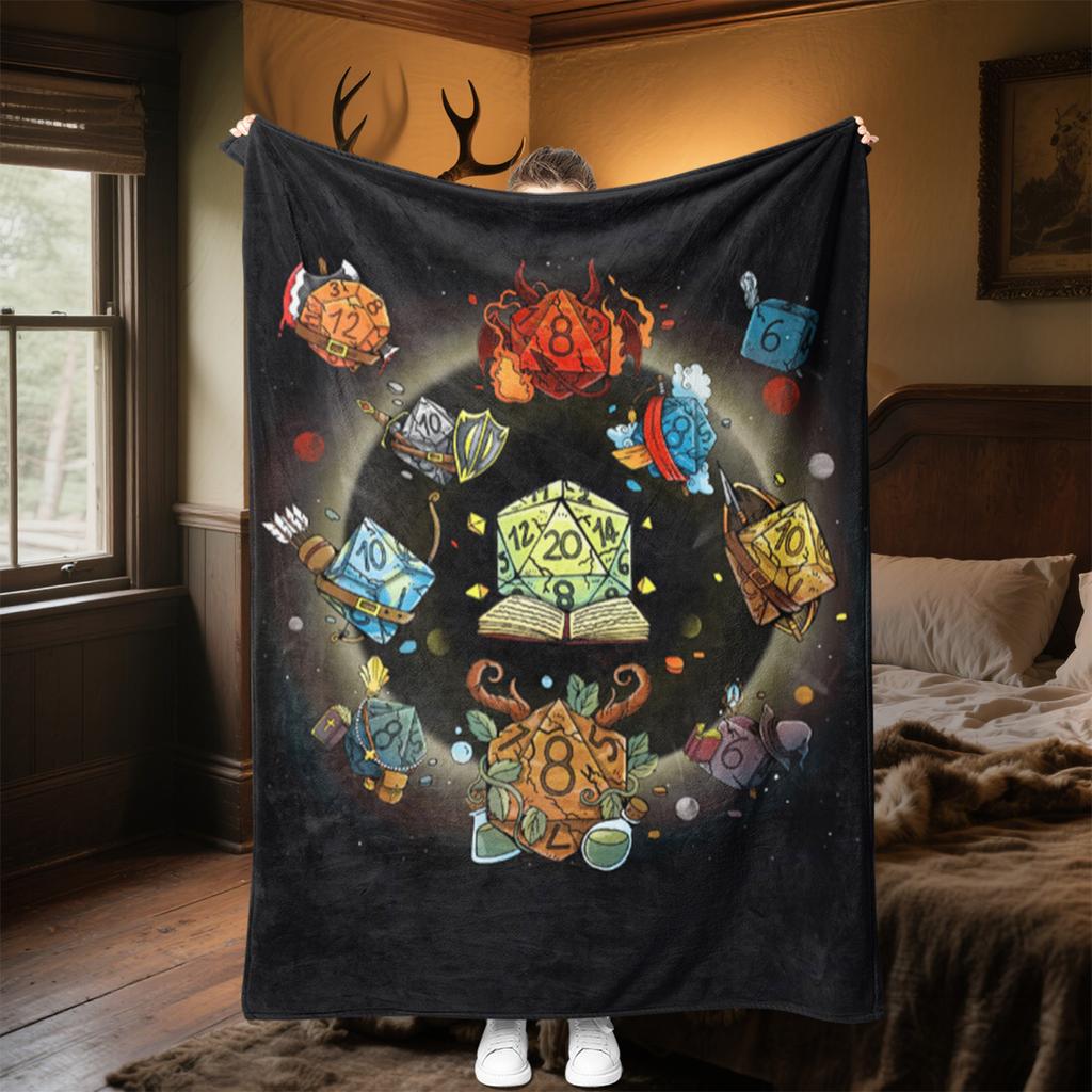 Coperta Dungeons Dragons Dadi Perfetta Per Tutte Le Stagioni Morbida Confortevole Divano Ufficio Pisolini Viaggi Regalo Festivo