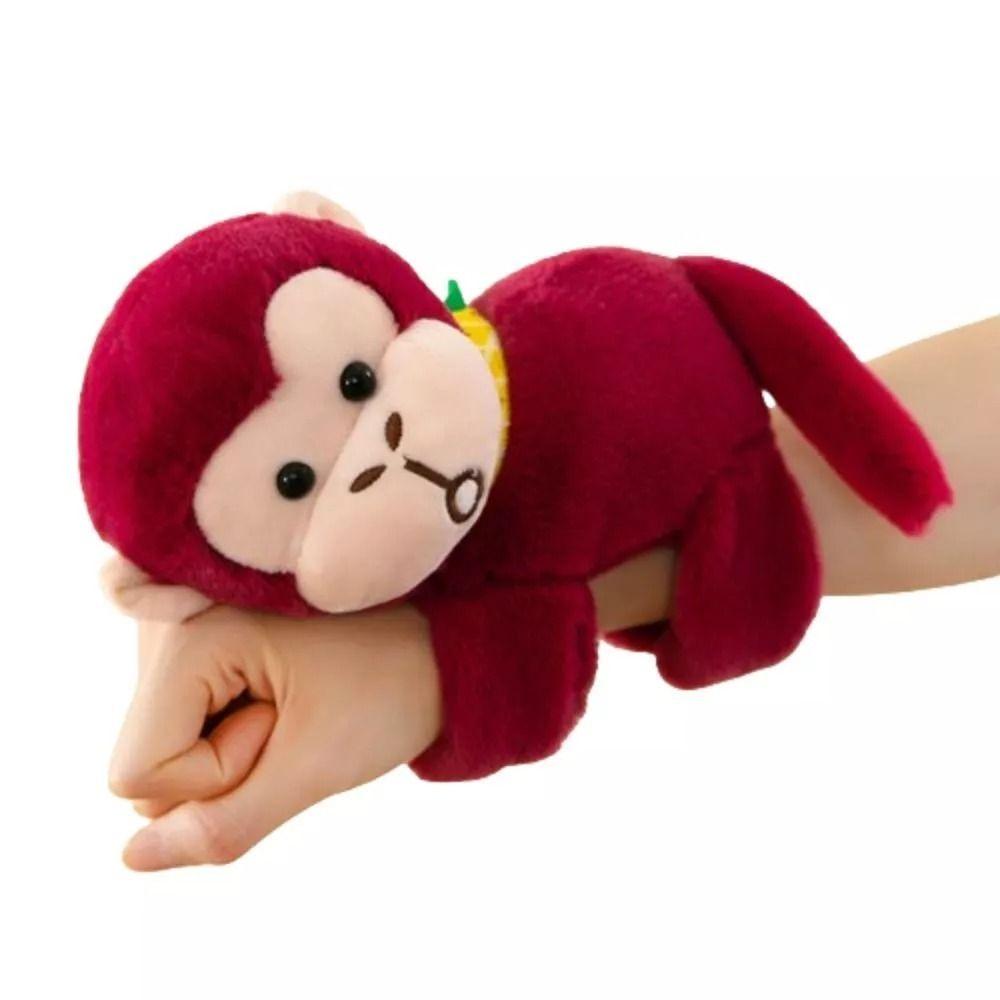 New Capybara Plush Doll Slap Bracelet Monkey Interactive Toy Plush Wrist Band Home Decor Gift Animal Slap Bracelets