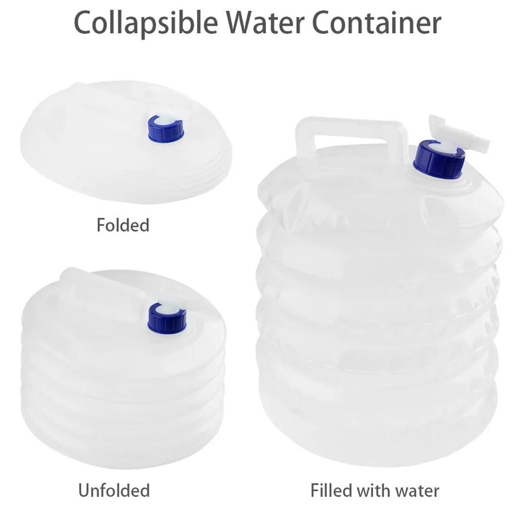 Collapsible Water Container 3/5/10/15L Outdoor Use Lightweight Roomy Foldable Water Pouch Outdoor Use bucket