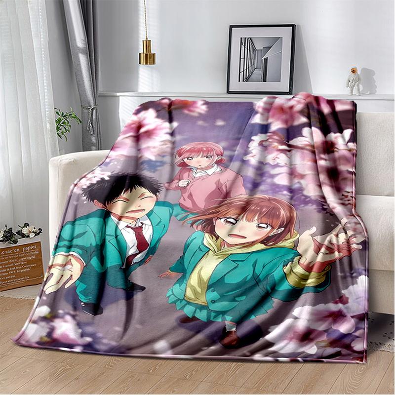 3D Cartoon Blue Box Ao No Hako Love Anime  Blanket,Soft Throw Blanket for Home Bedroom Bed Sofa Picnic Travel Office Cover Kids