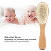 Natural Goat Hair Baby Hairbrush, Comb, Baby Brush for Newborns and Infants, Soft, Non-Toxic, Healthy, Anti-Static, Scalp Massage, Beige, Perfect as a