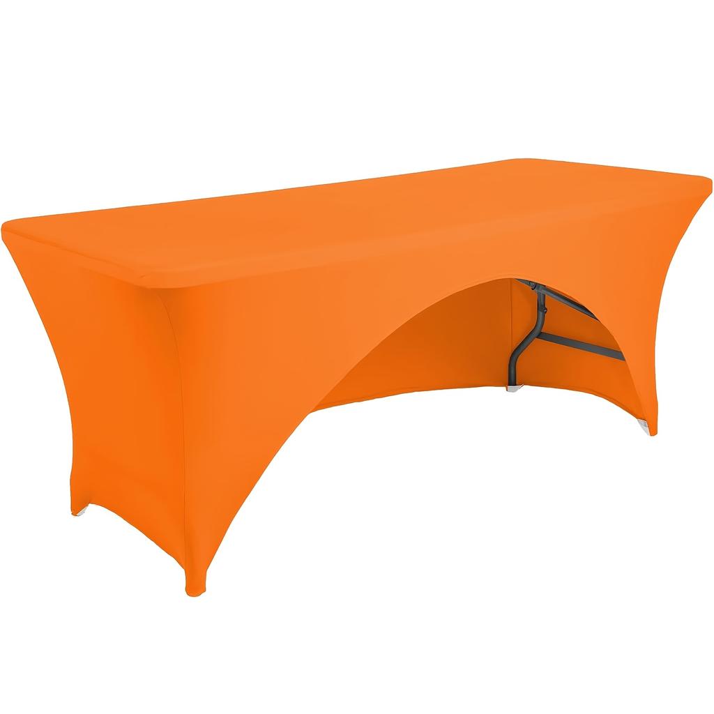 1pc Full Coverage Elastic Tablecloth, Washable Wrinkle-Resistant Polyester, Suitable for Parties, Weddings, Banquets, New Year's Eve