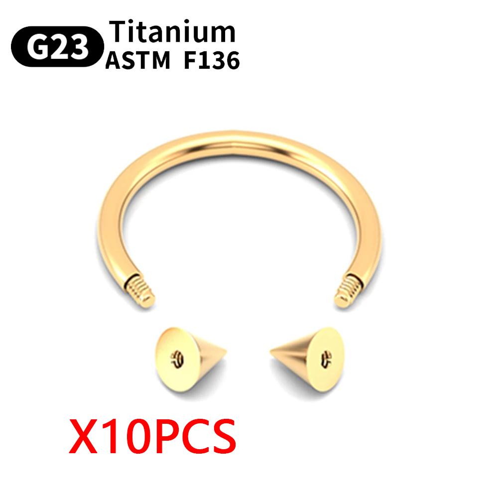 10 Stück Augenbrauen Piercing Schmuck Labret Lippenstecker G23 Titan Septum Piercing Nasenring C-Stab Körperschmuck Für Frauen
