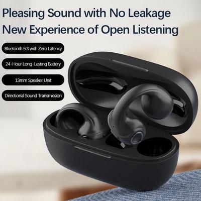Zacisk na ucho Bluetooth 5.3 bezprzewodowe słuchawki douszne otwarte słuchawki douszne słuchawki z zaczepem na ucho z mikrofonem do sportowego zestawu słuchawkowego do biegania