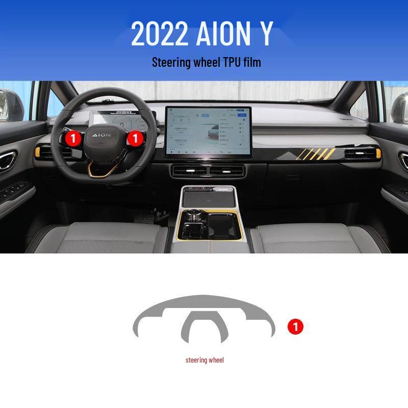 21-25 GAC AION Y Plus TPU Transparent Interior Film for Center Console and Door Panels