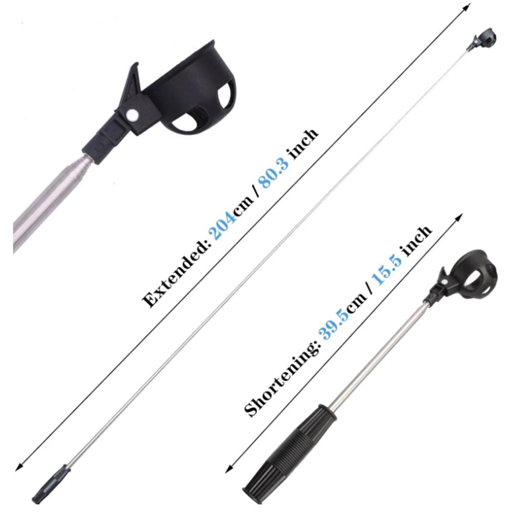 Golf ball pickerstainless steel telescopicportablegolf training aid with automaticlocking shovel type pickup for golf balls