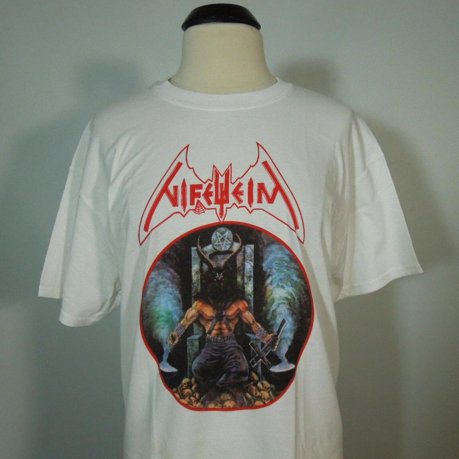 NIFELHEIM Swedish Metal Onslaught 2XL T-Shirt White Mens Band Logo S