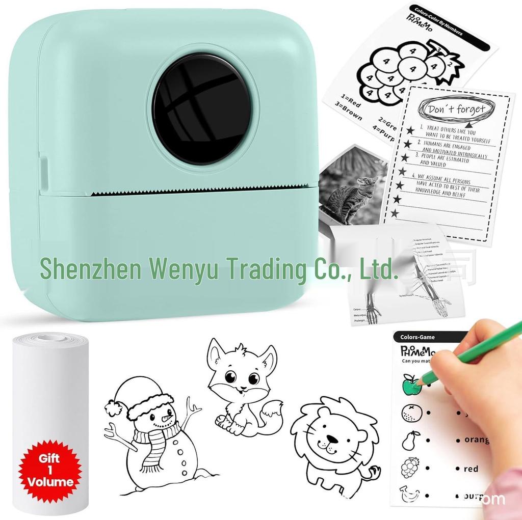 Portable Bluetooth Mini Thermal Printer: Inkless Label & Photo Printer for Students