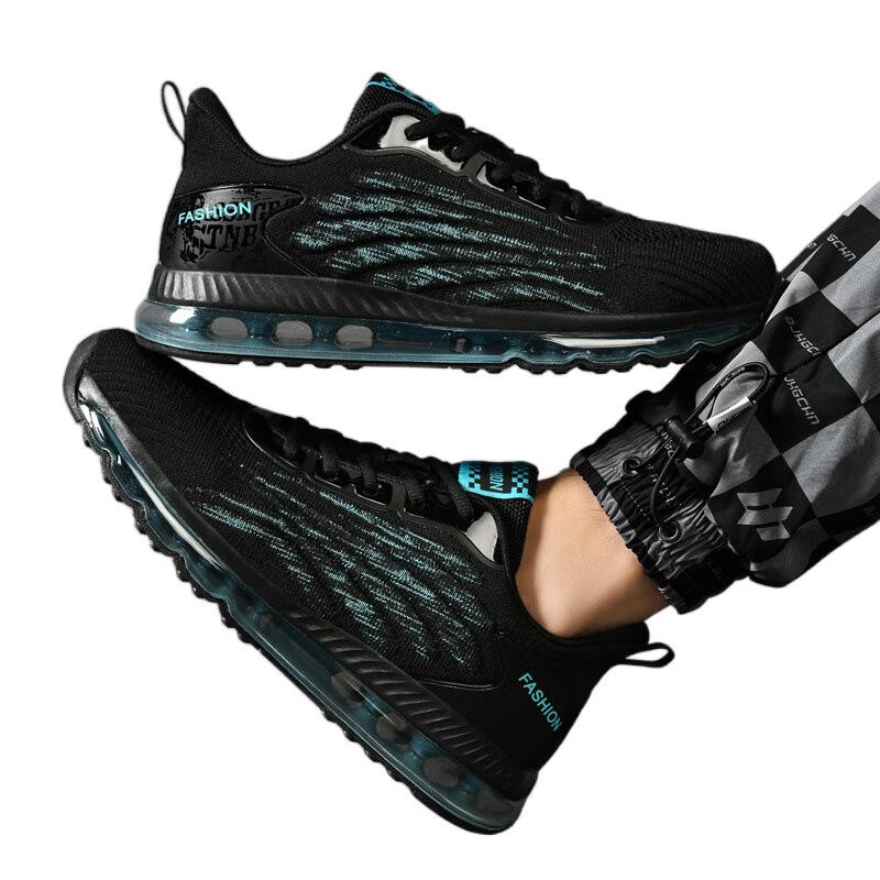 Outdoor running shoes men's shoes full palm air cushion shoes men's 47 shock absorption 45 large size men's shoes mesh tide shoes 48 breathable mesh