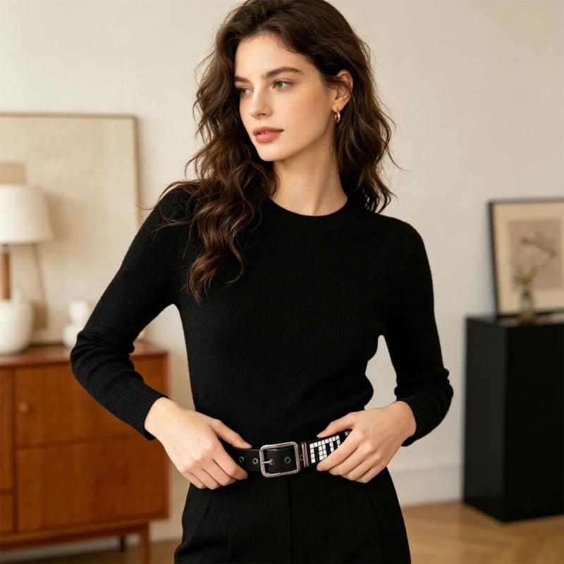 PU Leather Waist Belt Girdle With Piano Rivets Decor And Hollow Electroplating For Daily Commute Summer Style