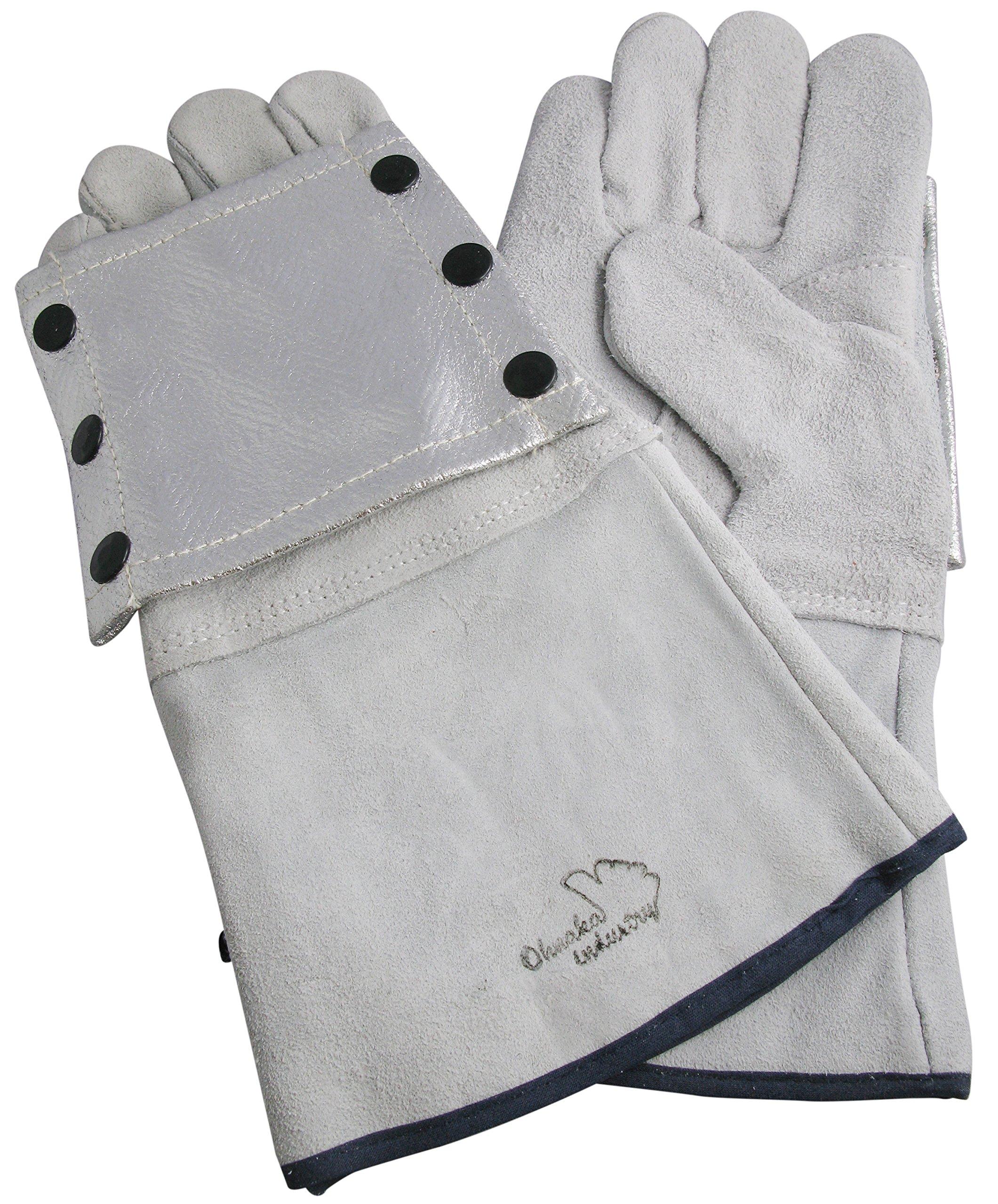 

Gloves for heat resistant welding [Suzukid] P-487 срібний