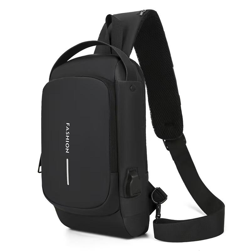 

Men s Anti-Theft Motorcycle Messenger Bag with USB & Password Lock