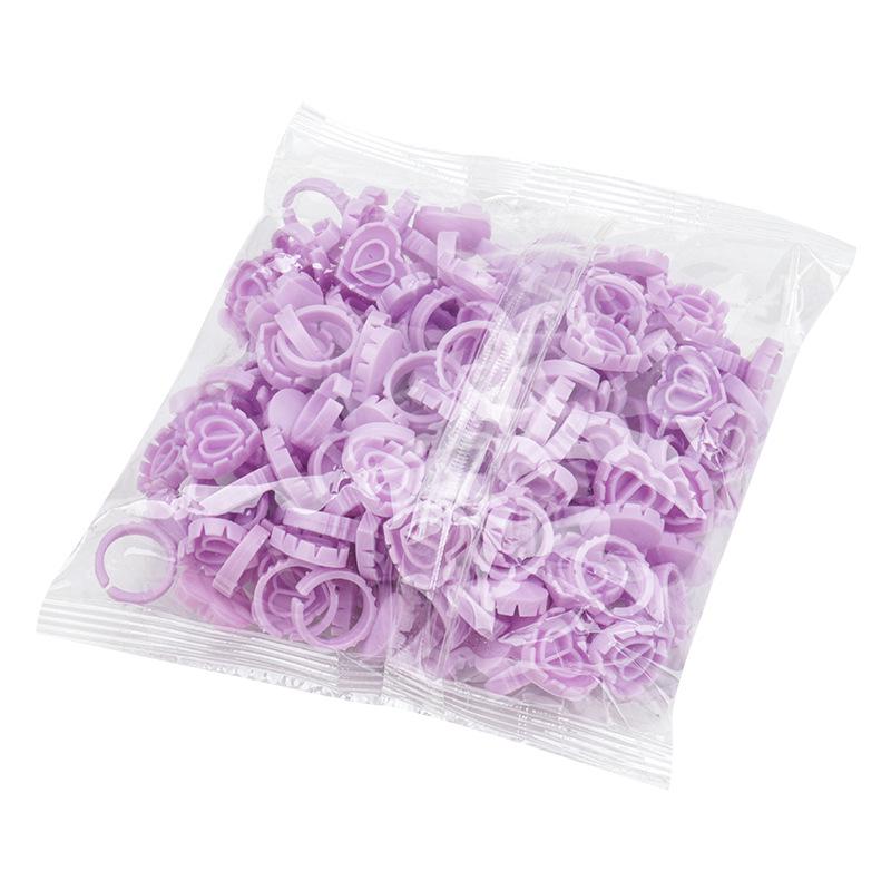 50-Pack Eyelash Glue Ring Blooming Cups for Tattooing & Beauty