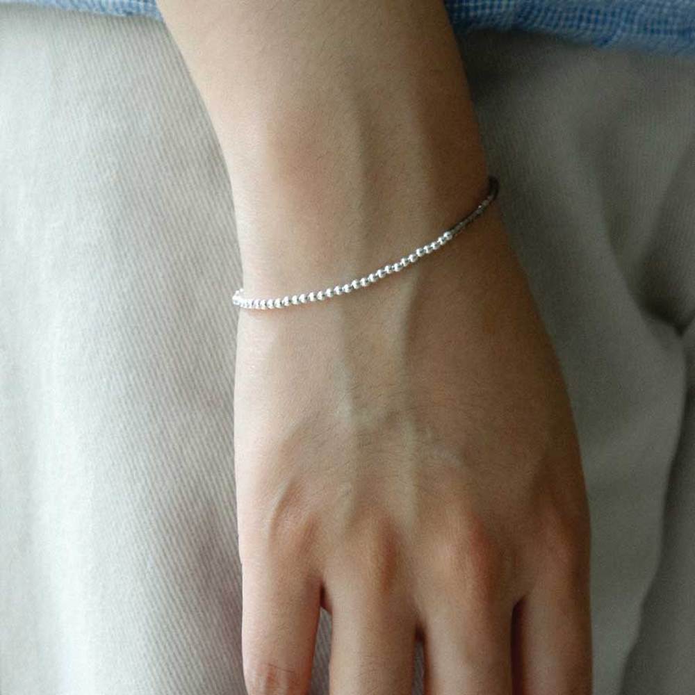 J.Lauren Labradorite Silver Ball Duo Bracelet B01059