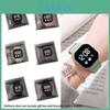 Fashionable Sporty Square Dial Women's Watch Waterproof Led Digital Display 30m Water Resistance