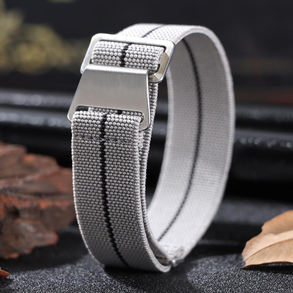 18mm 20mm 22mm Nylon Watchband for Seiko Army Military Woven Elastic Straps for French Troops Parachute Bag Men Women Sport Band